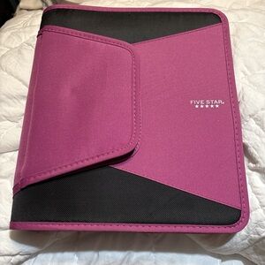 Five Star Magenta and Black Organizer
